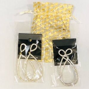 Elegant Gold and Silver Loop Earrings